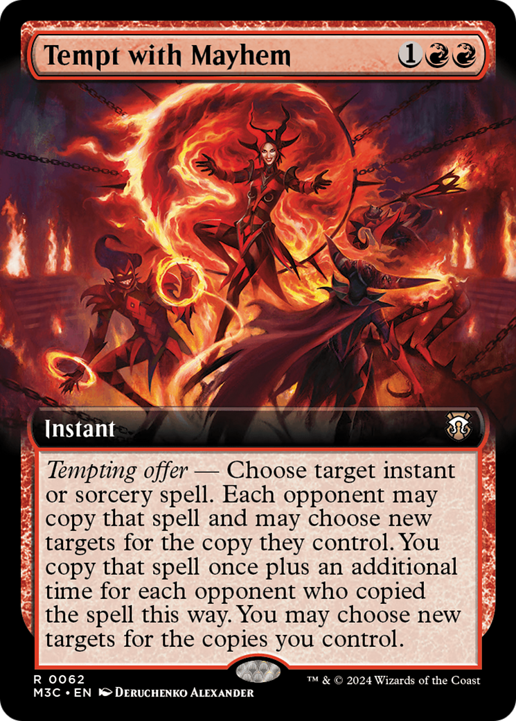 Tempt with Mayhem (Extended Art) (Ripple Foil) [Modern Horizons 3 Commander] MTG Single Magic: The Gathering | Red Claw Gaming