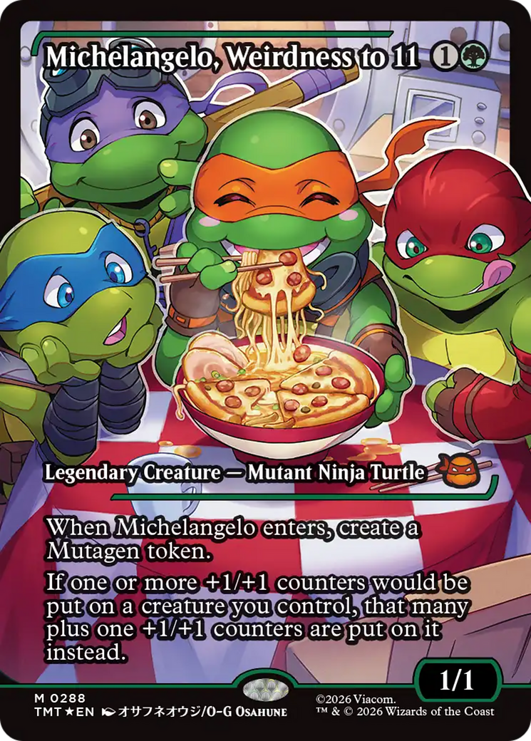 Michelangelo, Weirdness to 11 (Showcase) [Teenage Mutant Ninja Turtles] MTG Single Magic: The Gathering | Red Claw Gaming