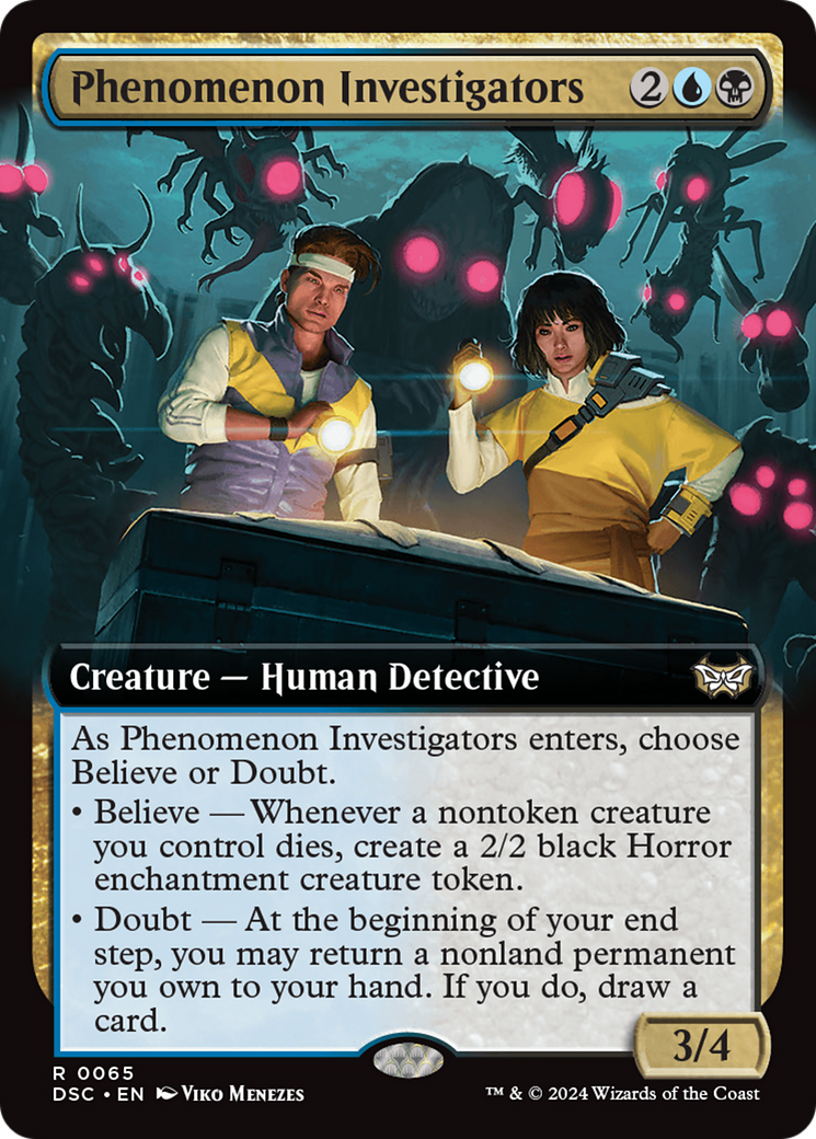 Phenomenon Investigators (Extended Art) [Duskmourn: House of Horror Commander] MTG Single Magic: The Gathering | Red Claw Gaming