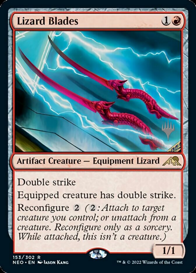 Lizard Blades (Promo Pack) [Kamigawa: Neon Dynasty Promos] MTG Single Magic: The Gathering | Red Claw Gaming