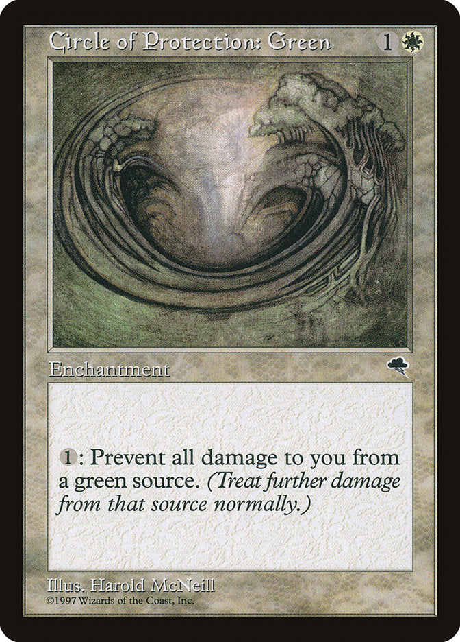 Circle of Protection: Green [Tempest] MTG Single Magic: The Gathering | Red Claw Gaming