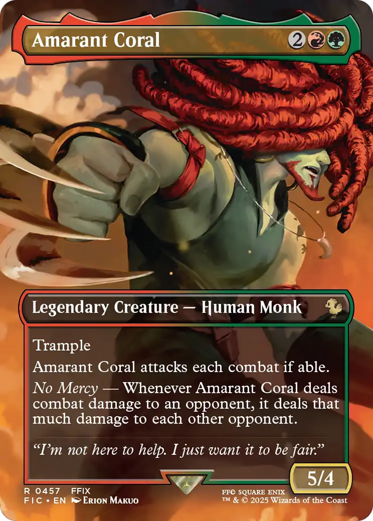 Amarant Coral (Borderless) [FINAL FANTASY Commander] MTG Single Magic: The Gathering | Red Claw Gaming