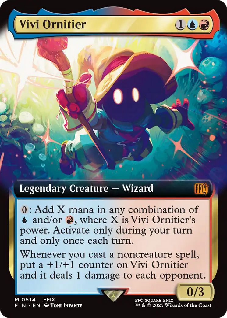 Vivi Ornitier (Extended Art) [FINAL FANTASY] MTG Single Magic: The Gathering | Red Claw Gaming