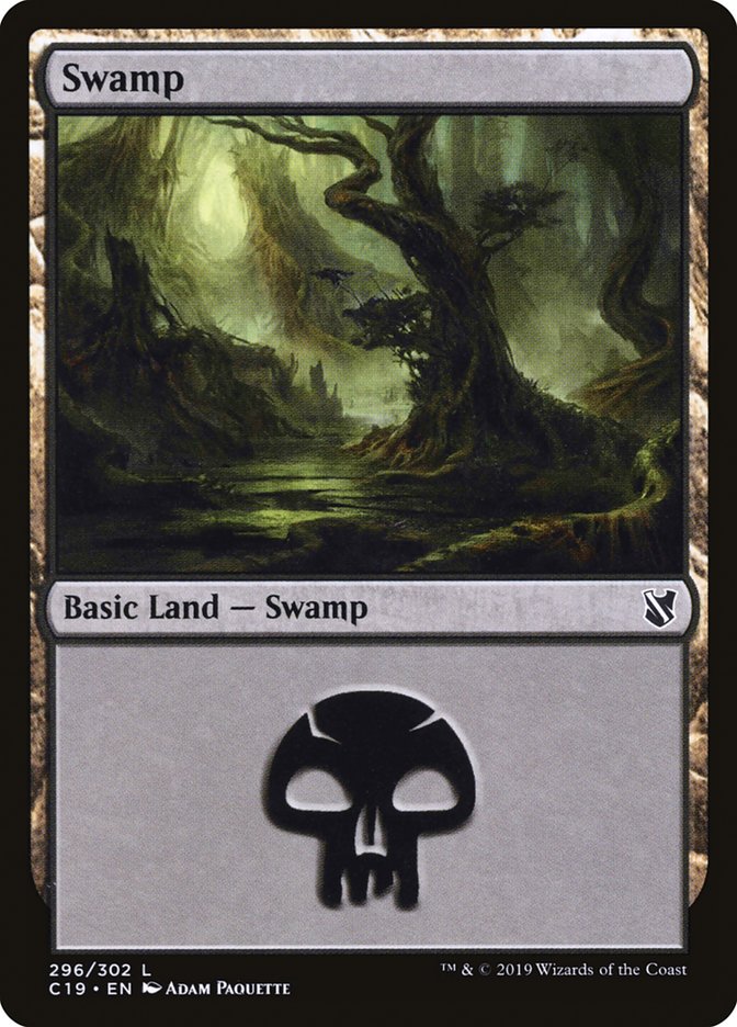 Swamp (296) [Commander 2019] MTG Single Magic: The Gathering | Red Claw Gaming