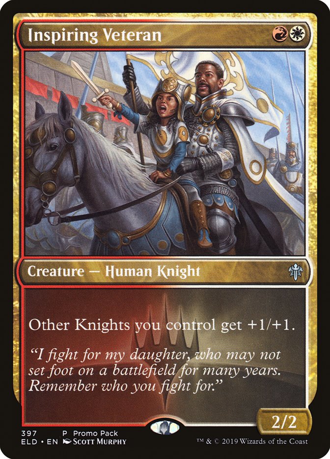 Inspiring Veteran (Promo Pack) [Throne of Eldraine Promos] MTG Single Magic: The Gathering | Red Claw Gaming