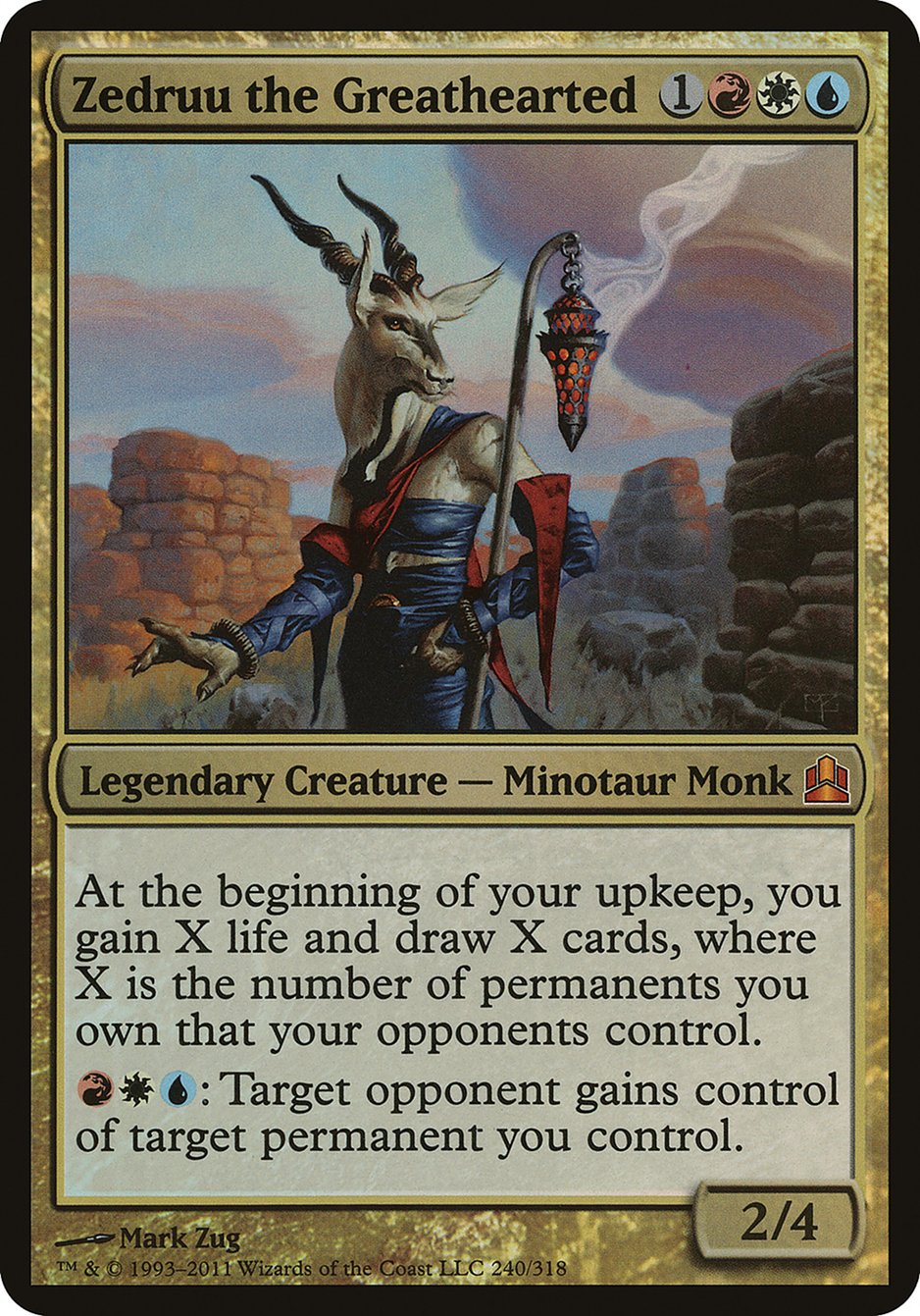 Zedruu the Greathearted (Oversized) [Commander 2011 Oversized] MTG Single Magic: The Gathering | Red Claw Gaming