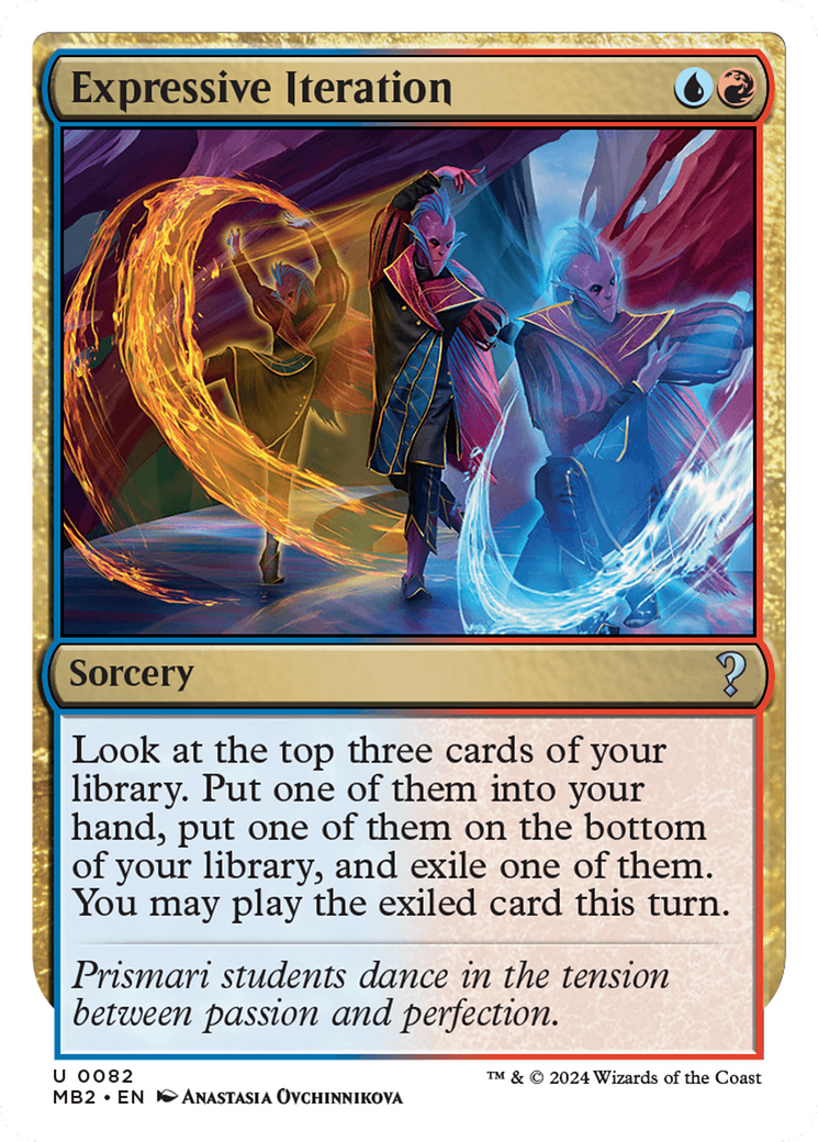 Expressive Iteration (White Border) [Mystery Booster 2] MTG Single Magic: The Gathering | Red Claw Gaming