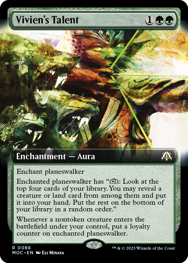 Vivien's Talent (Extended Art) [March of the Machine Commander] MTG Single Magic: The Gathering | Red Claw Gaming