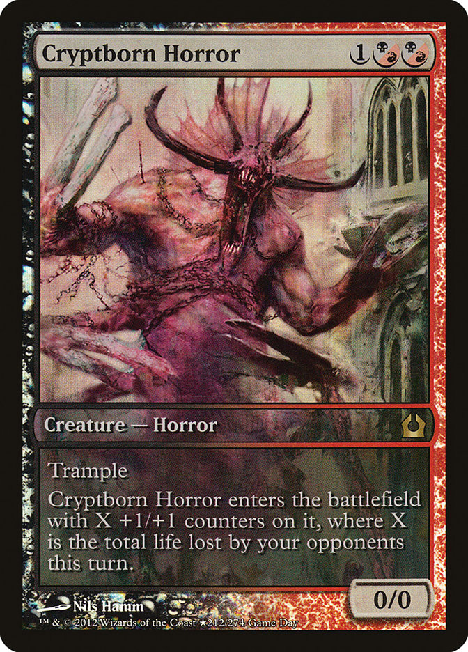 Cryptborn Horror (Game Day) (Extended Art) [Return to Ravnica Promos] MTG Single Magic: The Gathering | Red Claw Gaming