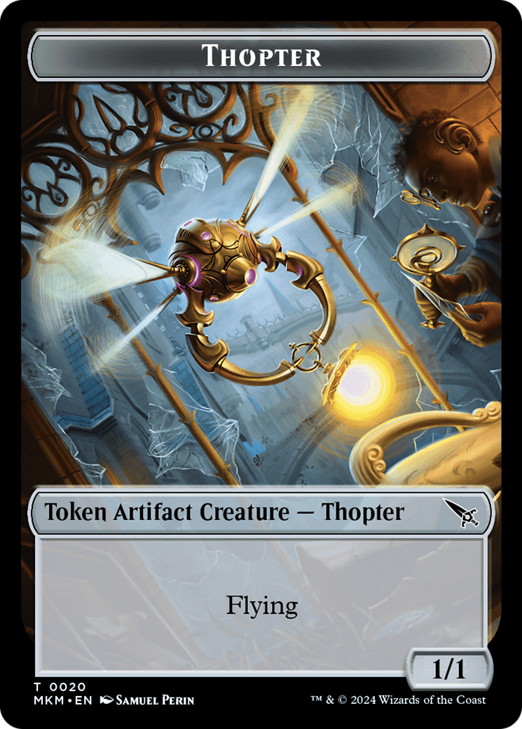 Thopter (0020) // Ooze Double-Sided Token [Murders at Karlov Manor Tokens] MTG Single Magic: The Gathering | Red Claw Gaming