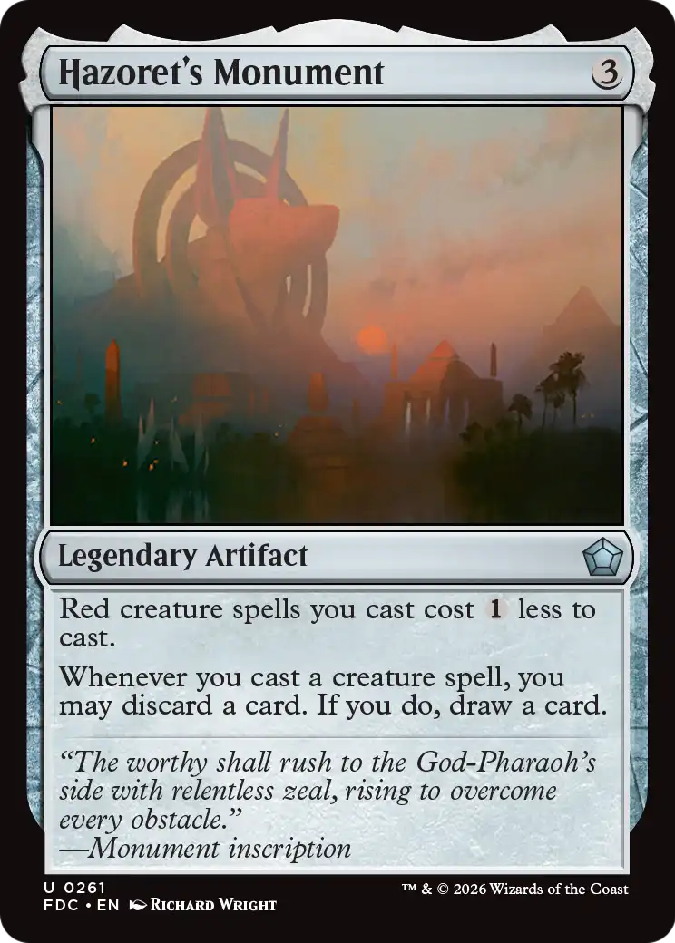Hazoret's Monument [Foundations Commander] | Red Claw Gaming