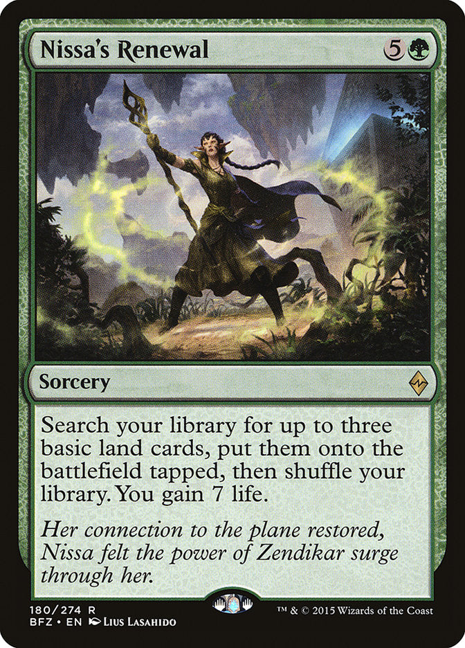 Nissa's Renewal [Battle for Zendikar] MTG Single Magic: The Gathering | Red Claw Gaming