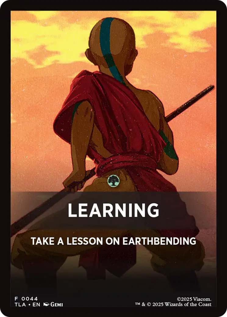 Learning Theme Card [Avatar: The Last Airbender Tokens] | Red Claw Gaming
