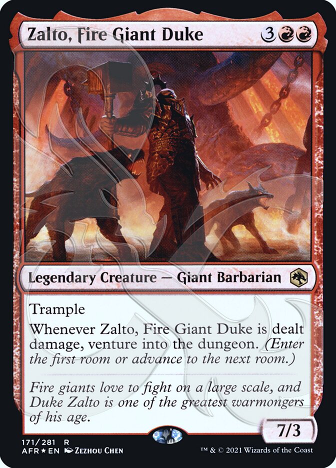 Zalto, Fire Giant Duke (Ampersand Promo) [Dungeons & Dragons: Adventures in the Forgotten Realms Promos] MTG Single Magic: The Gathering | Red Claw Gaming