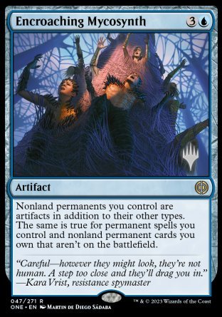 Encroaching Mycosynth (Promo Pack) [Phyrexia: All Will Be One Promos] MTG Single Magic: The Gathering | Red Claw Gaming