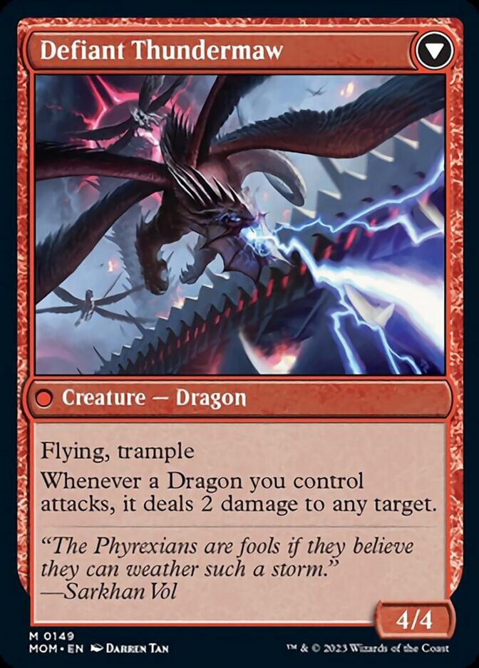 Invasion of Tarkir // Defiant Thundermaw [March of the Machine] MTG Single Magic: The Gathering    | Red Claw Gaming