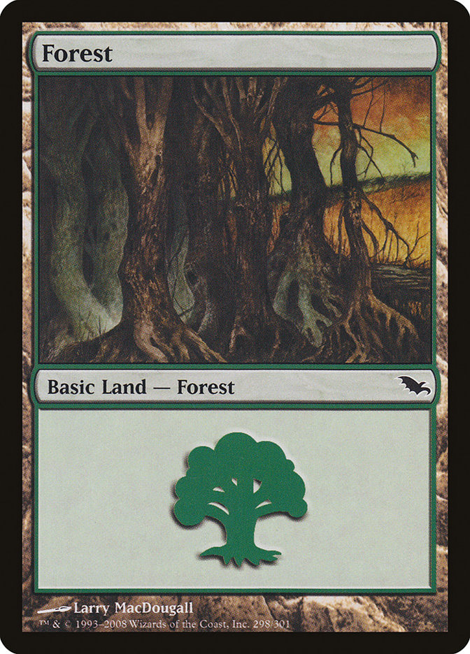 Forest (298) [Shadowmoor] MTG Single Magic: The Gathering | Red Claw Gaming