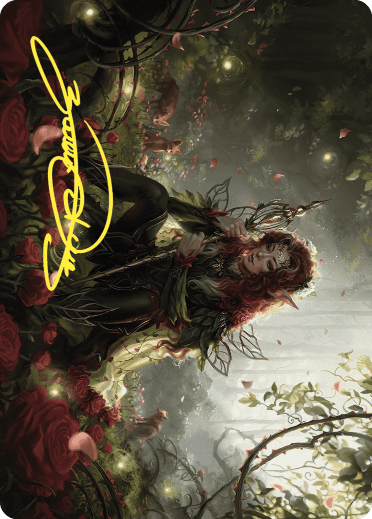 Yenna, Redtooth Regent Art Card (Gold-Stamped Signature) [Wilds of Eldraine Art Series] MTG Single Magic: The Gathering | Red Claw Gaming
