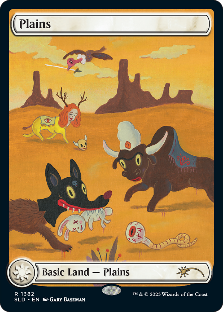 Plains (1382) [Secret Lair Drop Series] MTG Single Magic: The Gathering | Red Claw Gaming