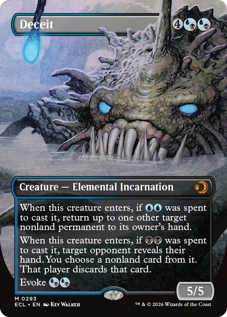 Deceit (Borderless) [Lorwyn Eclipsed] MTG Single Magic: The Gathering | Red Claw Gaming