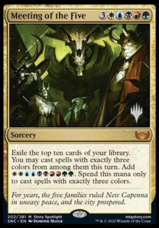 Meeting of the Five (Promo Pack) [Streets of New Capenna Promos] MTG Single Magic: The Gathering | Red Claw Gaming