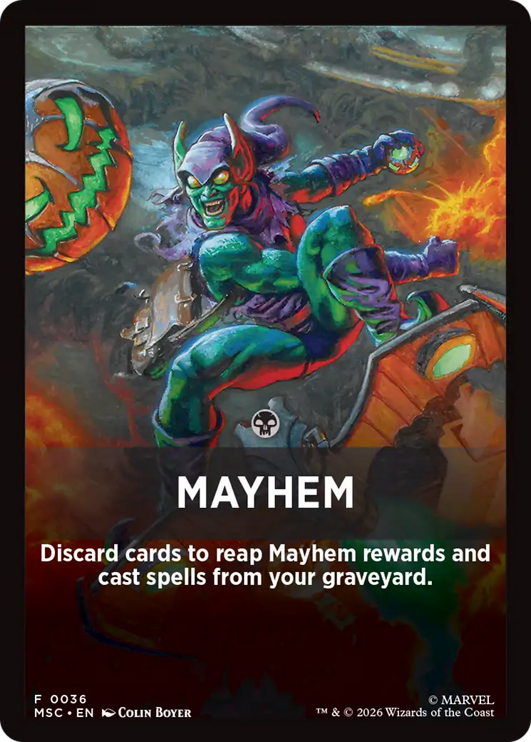 Mayhem Theme Card [Marvel Super Heroes Commander] | Red Claw Gaming