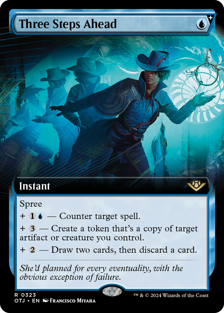 Three Steps Ahead (Extended Art) [Outlaws of Thunder Junction] MTG Single Magic: The Gathering | Red Claw Gaming