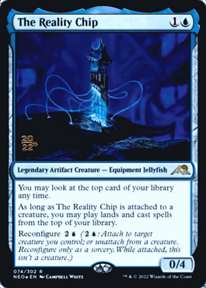 The Reality Chip [Kamigawa: Neon Dynasty Prerelease Promos] MTG Single Magic: The Gathering | Red Claw Gaming