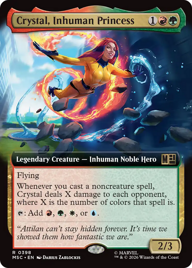 Crystal, Inhuman Princess (Extended Art) [Marvel Super Heroes Commander] | Red Claw Gaming