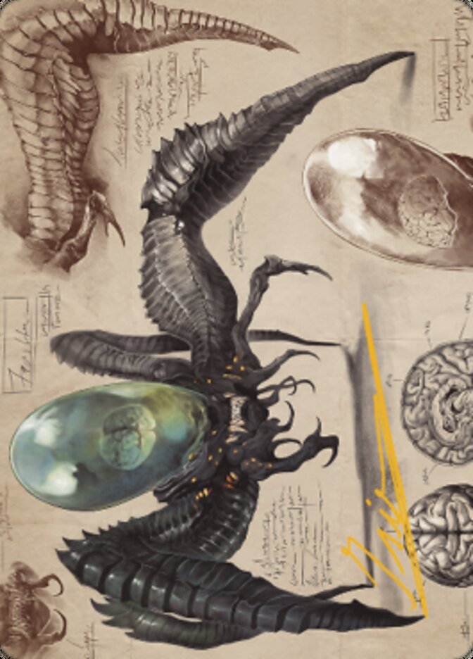 Psychosis Crawler Art Card (Gold-Stamped Signature) [The Brothers' War Art Series] MTG Single Magic: The Gathering | Red Claw Gaming