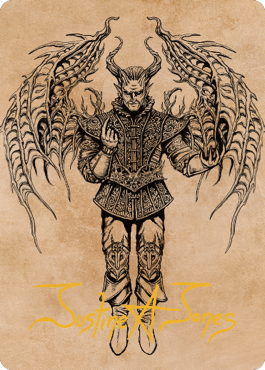 Raphael, Fiendish Savior Art Card (75) (Gold-Stamped Signature) [Commander Legends: Battle for Baldur's Gate Art Series] MTG Single Magic: The Gathering | Red Claw Gaming