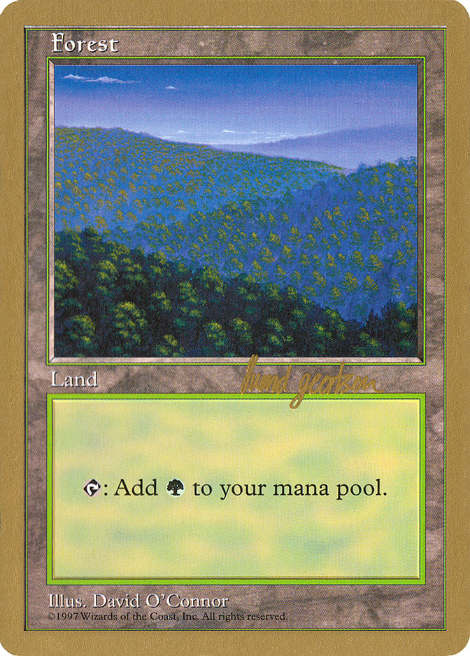 Forest (418) (Svend Geertsen) [World Championship Decks 1997] MTG Single Magic: The Gathering | Red Claw Gaming