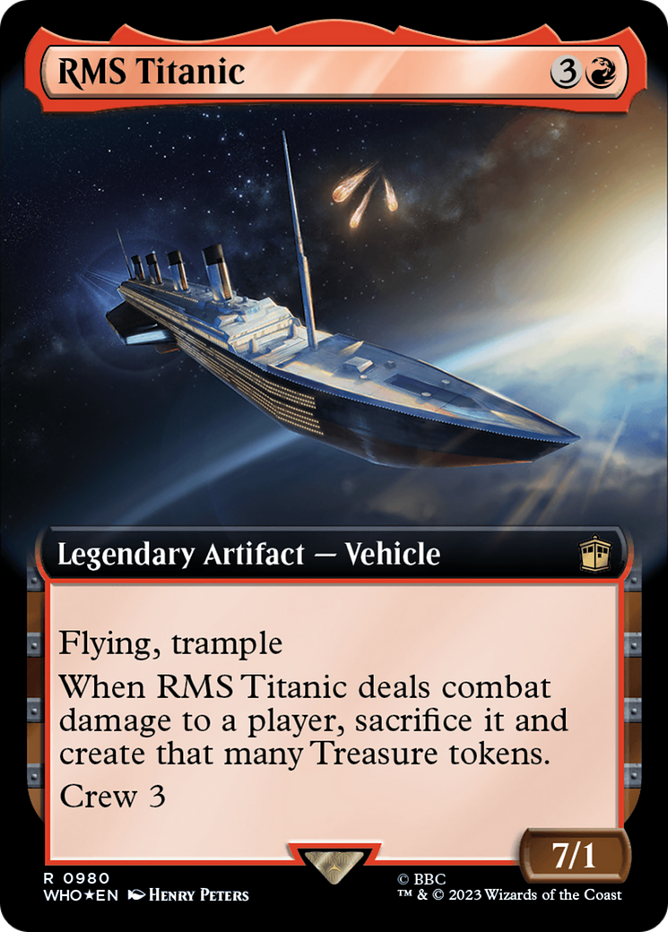 RMS Titanic (Extended Art) (Surge Foil) [Doctor Who] MTG Single Magic: The Gathering    | Red Claw Gaming