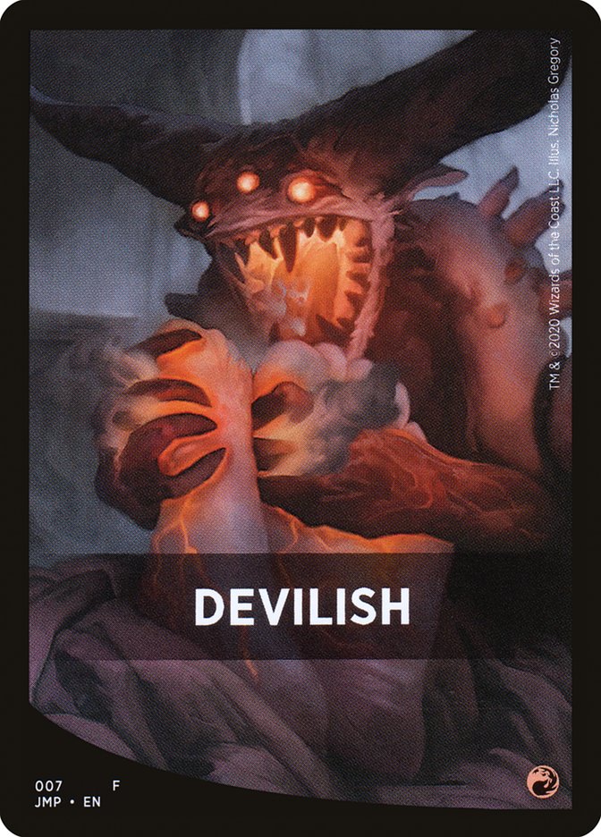 Devilish Theme Card [Jumpstart Front Cards] MTG Single Magic: The Gathering | Red Claw Gaming