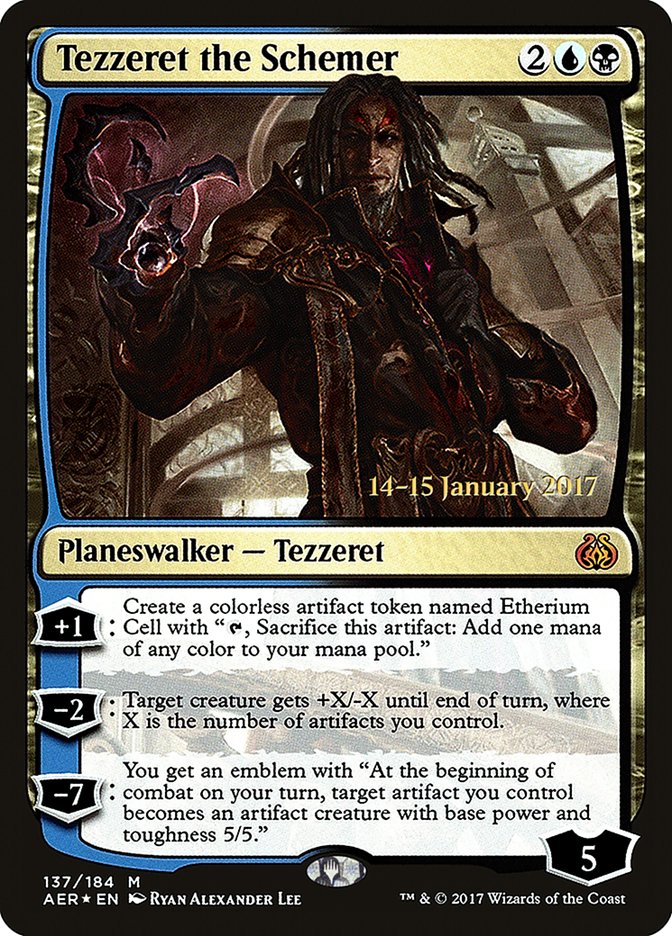 Tezzeret the Schemer [Aether Revolt Prerelease Promos] MTG Single Magic: The Gathering | Red Claw Gaming