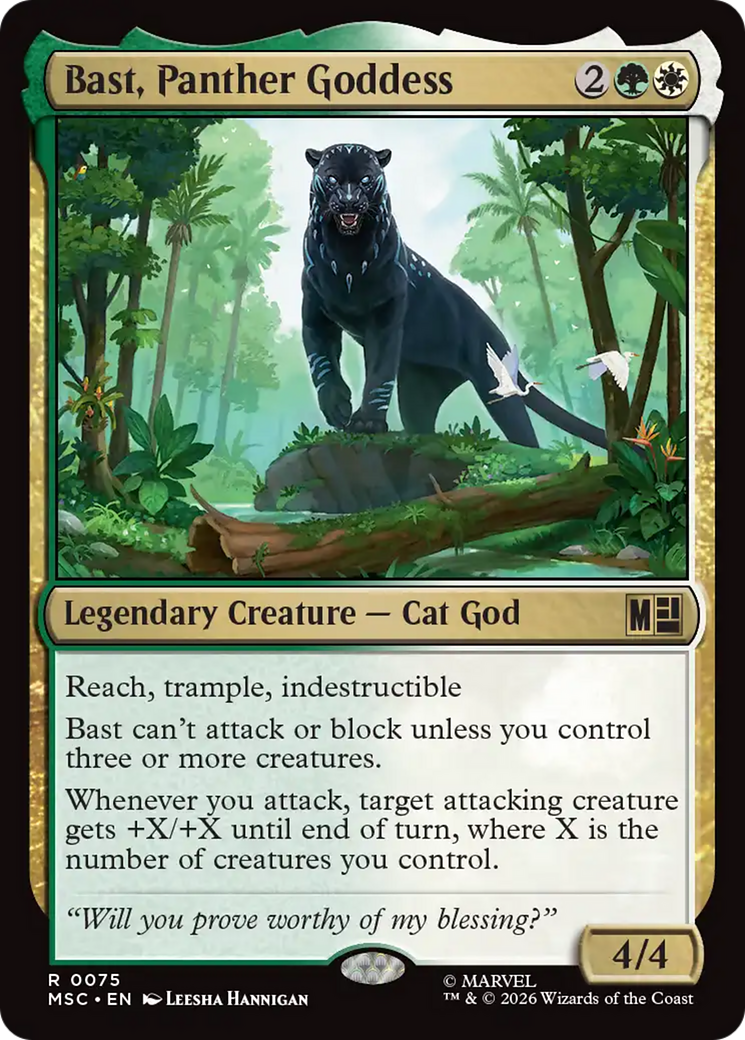 Bast, Panther Goddess (Surge Foil) [Marvel Super Heroes Commander] | Red Claw Gaming
