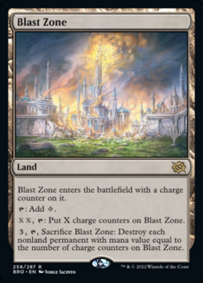 Blast Zone (Promo Pack) [The Brothers' War Promos] MTG Single Magic: The Gathering | Red Claw Gaming
