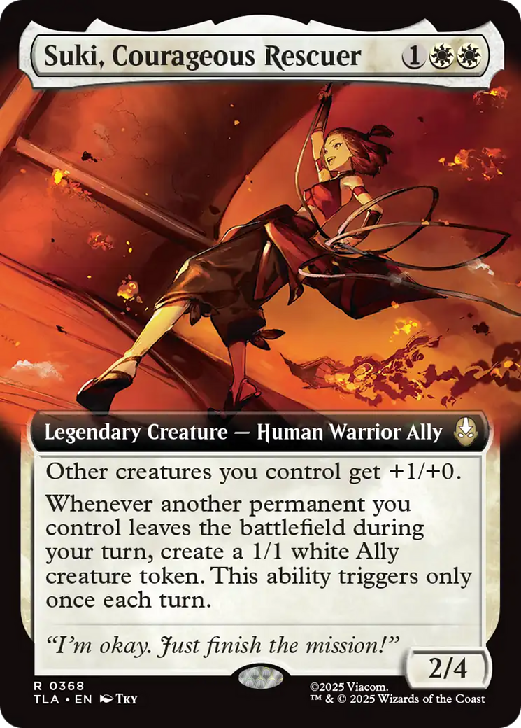 Suki, Courageous Rescuer (Extended Art) [Avatar: The Last Airbender] MTG Single Magic: The Gathering | Red Claw Gaming