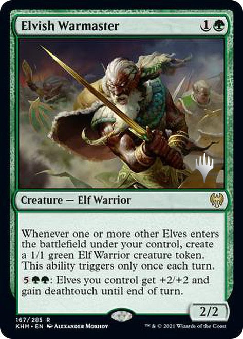 Elvish Warmaster (Promo Pack) [Kaldheim Promos] MTG Single Magic: The Gathering | Red Claw Gaming