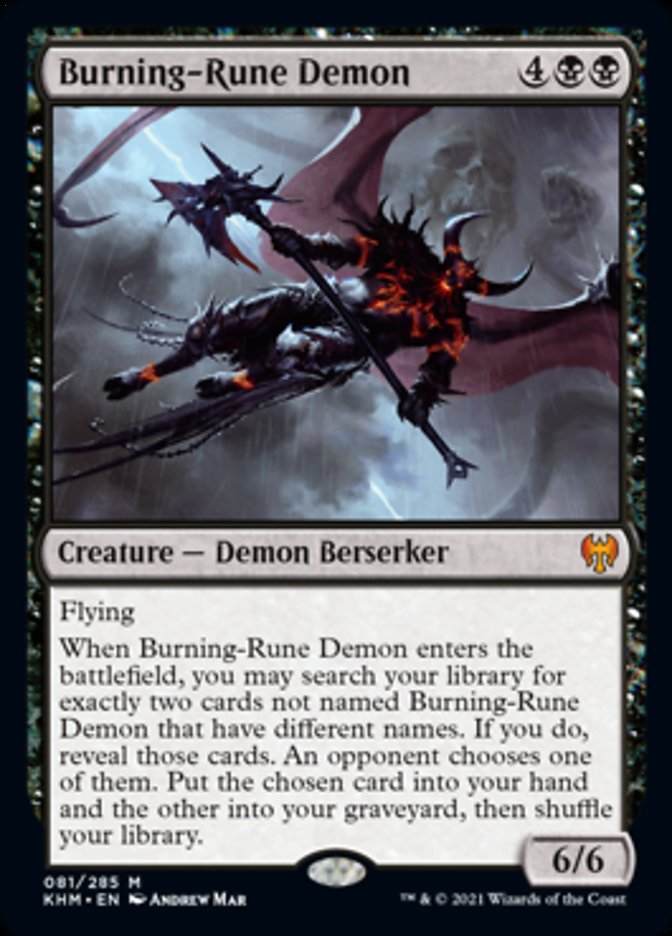 Burning-Rune Demon [Kaldheim] MTG Single Magic: The Gathering | Red Claw Gaming