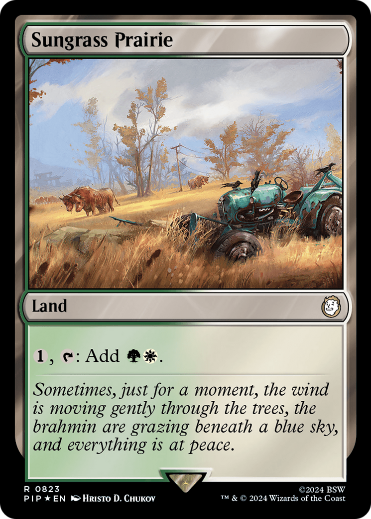 Sungrass Prairie (Surge Foil) [Fallout] MTG Single Magic: The Gathering    | Red Claw Gaming