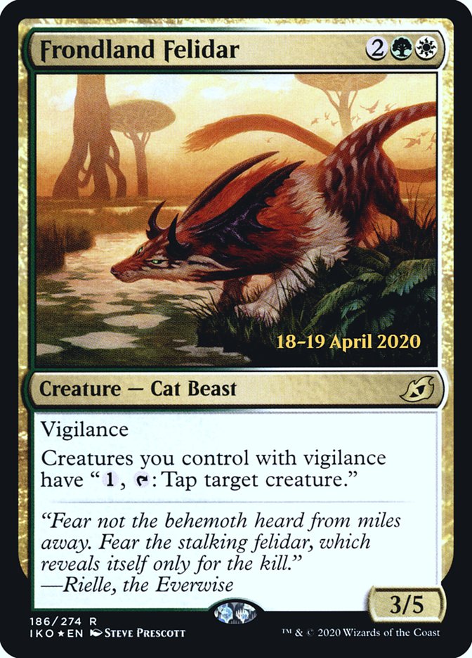Frondland Felidar [Ikoria: Lair of Behemoths Prerelease Promos] MTG Single Magic: The Gathering | Red Claw Gaming