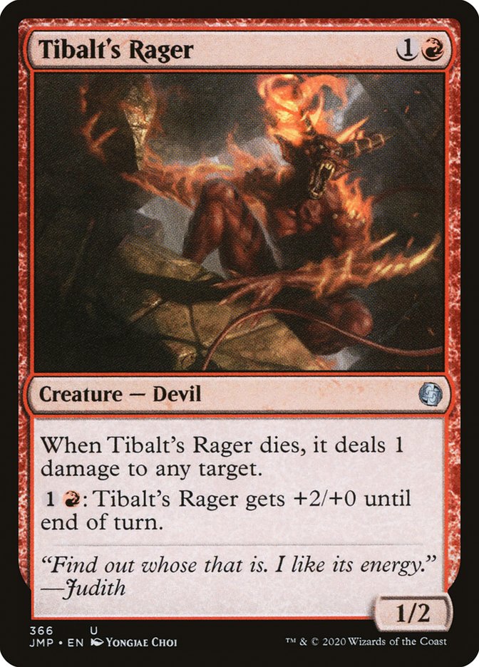 Tibalt's Rager [Jumpstart] MTG Single Magic: The Gathering | Red Claw Gaming