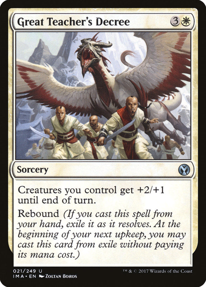 Great Teacher's Decree [Iconic Masters] MTG Single Magic: The Gathering | Red Claw Gaming