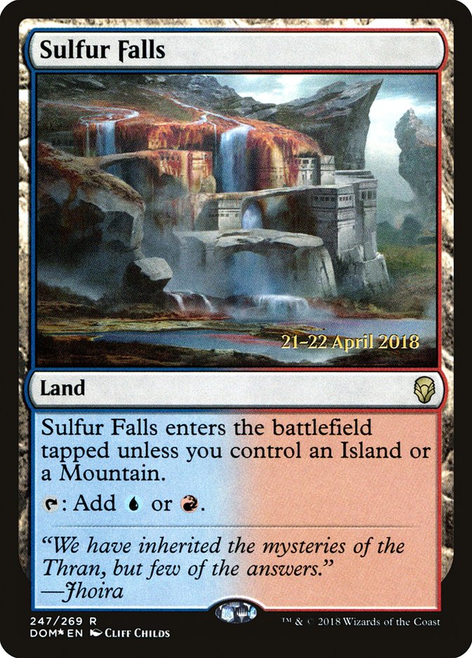 Sulfur Falls [Dominaria Prerelease Promos] MTG Single Magic: The Gathering | Red Claw Gaming