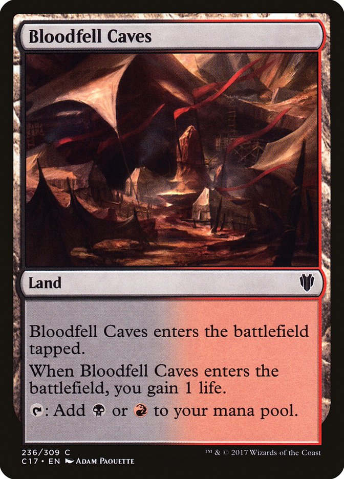 Bloodfell Caves [Commander 2017] MTG Single Magic: The Gathering | Red Claw Gaming