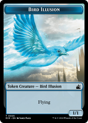 Bird // Bird Illusion Double-Sided Token [Ravnica Remastered Tokens] MTG Single Magic: The Gathering | Red Claw Gaming