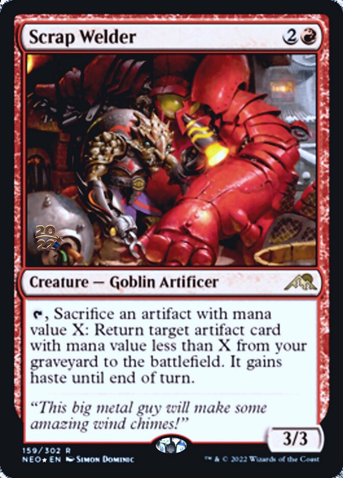 Scrap Welder [Kamigawa: Neon Dynasty Prerelease Promos] MTG Single Magic: The Gathering | Red Claw Gaming