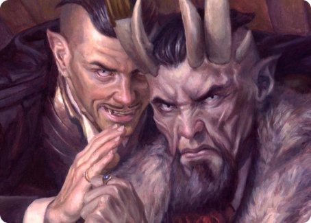 A Little Chat Art Card [Streets of New Capenna Art Series] MTG Single Magic: The Gathering | Red Claw Gaming
