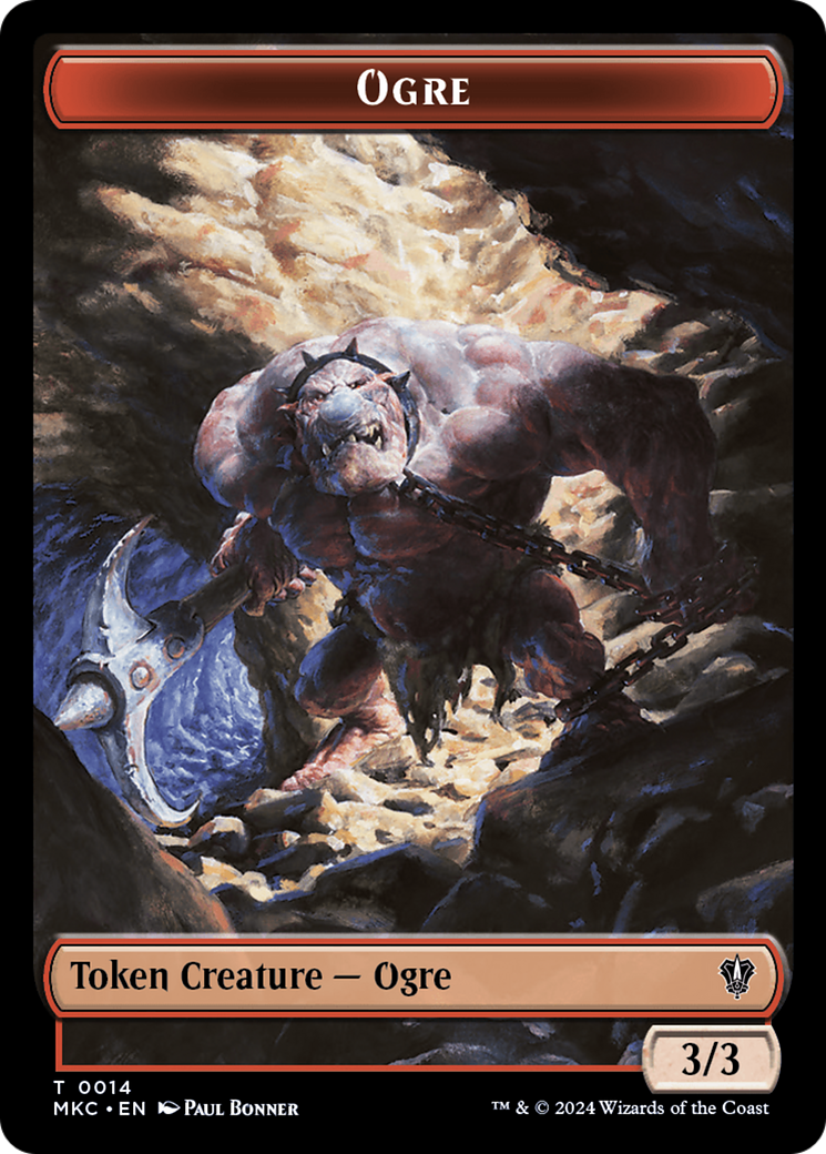 Soldier // Ogre Double-Sided Token [Murders at Karlov Manor Commander Tokens] MTG Single Magic: The Gathering | Red Claw Gaming